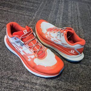 Salomon Ultra Glide Trail Running Shoe | 10 | Cherry Tomato/Pearl Blue | Orange